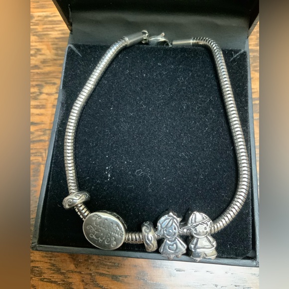 CONNECTIONS HALLMARK Stainless Steel Celebrate Life Bracelet with Charms 8 Inch - Picture 6 of 8